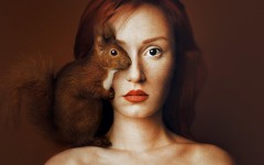 Фотограф создаёт потрясающие портреты, соединяя человеческие лица с животными