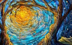 Художница из Санкт-Петербурга «рисует» нитками пейзажи в стиле Ван Гога: «Делаю, что люблю»