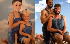 Любовь, испытанная временем: 18 фотографий, на которых люди повторили трогательные кадры прошлых лет