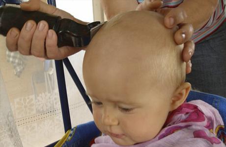 Baby's first haircut in a year