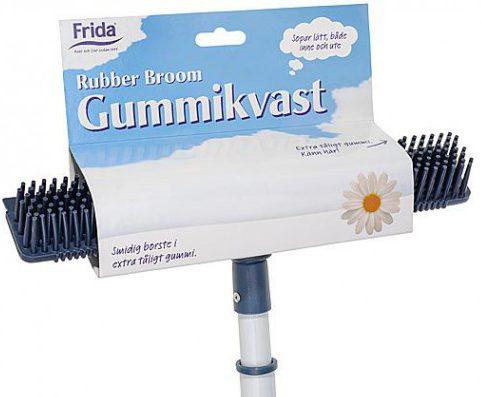 Rubber floor brush