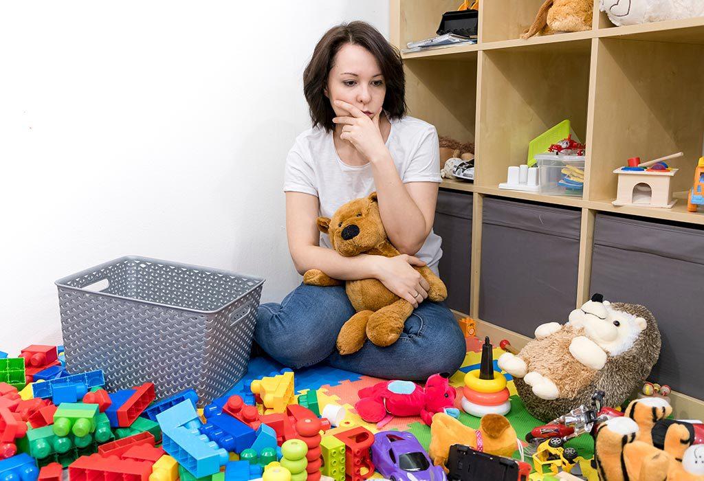 How to teach a child to put away toys