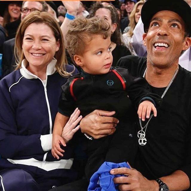Ellen Pompeo and her husband and daughter