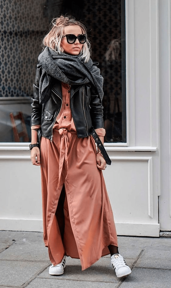 How to wear long dresses